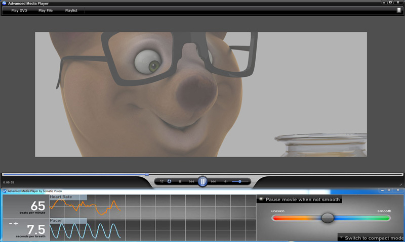 Advanced Media Player Biofeedback Software Example1