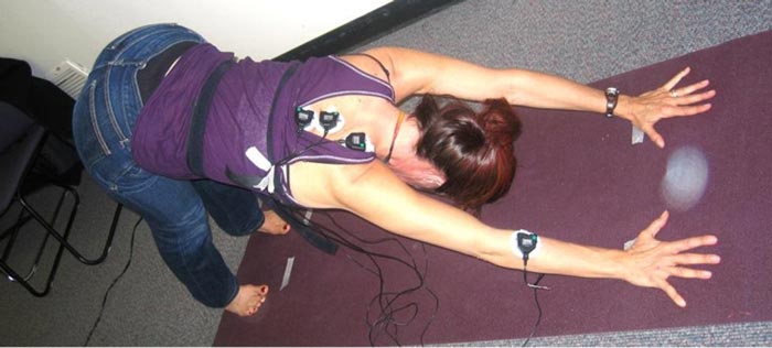 emg biofeedback muscle tension testing during yoga